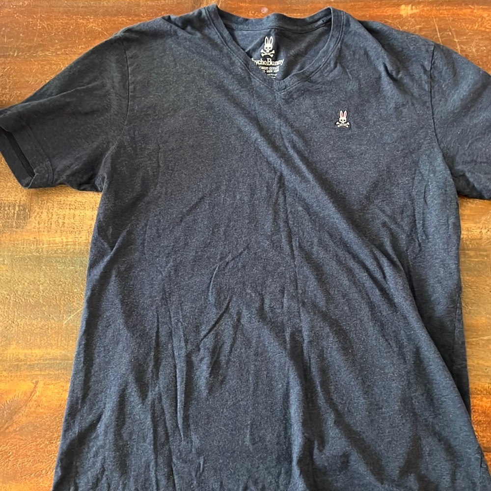 Psycho bunny, V-neck T-shirt, blue